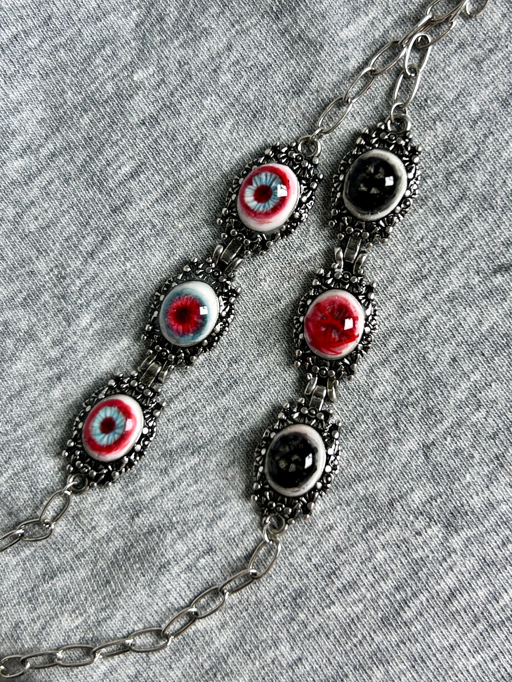 Cthulhu Eye - Gaze of the Underworld Bracelet - Cthulhu Eye - Gaze of the Underworld Bracelet - Obsidian Will by CRUXJEWELRY