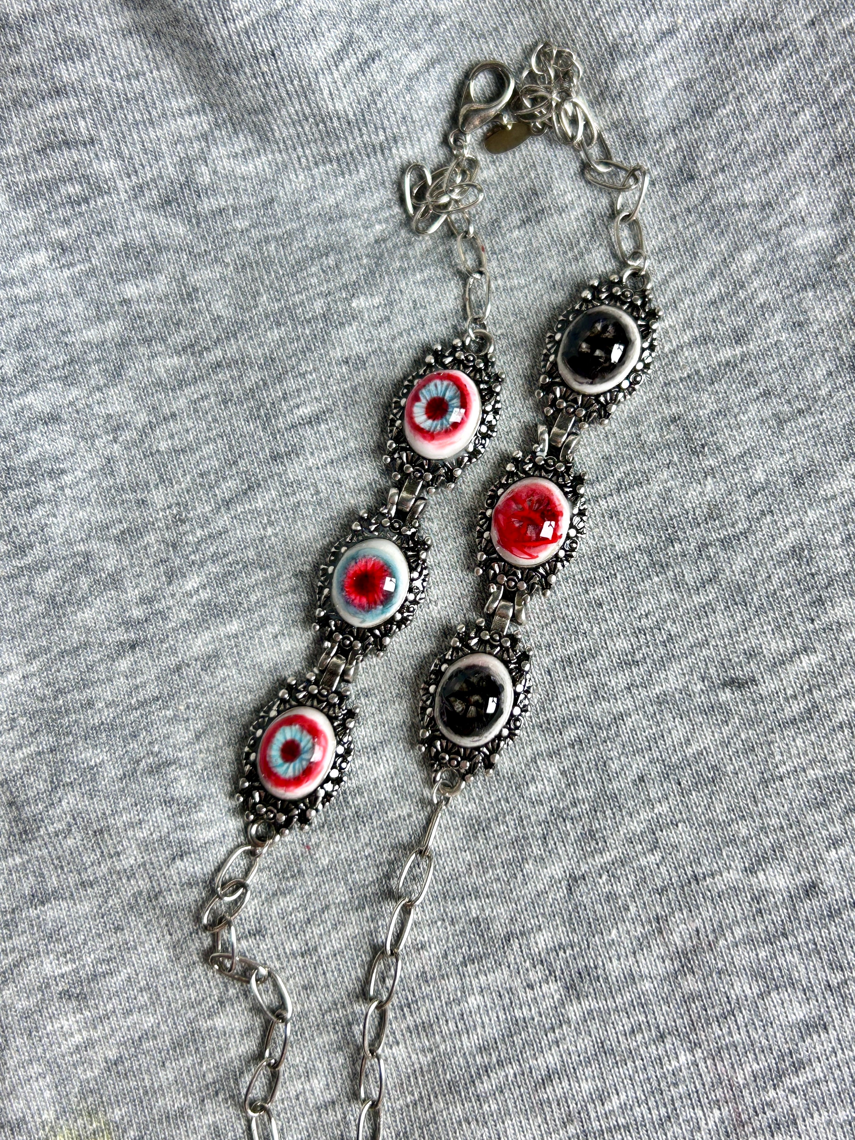 Cthulhu Eye - Gaze of the Underworld Bracelet - Cthulhu Eye - Gaze of the Underworld Bracelet - Obsidian Will by CRUXJEWELRY