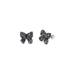 Full CZ Bow Tie Ear Stud - Full CZ Bow Tie Ear Stud - Black / Set by CRUXJEWELRY