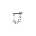 Heart Chain Spike stainless steel Lip Stud - Heart Chain Spike stainless steel Lip Stud - Spike / 6mm by CRUXJEWELRY