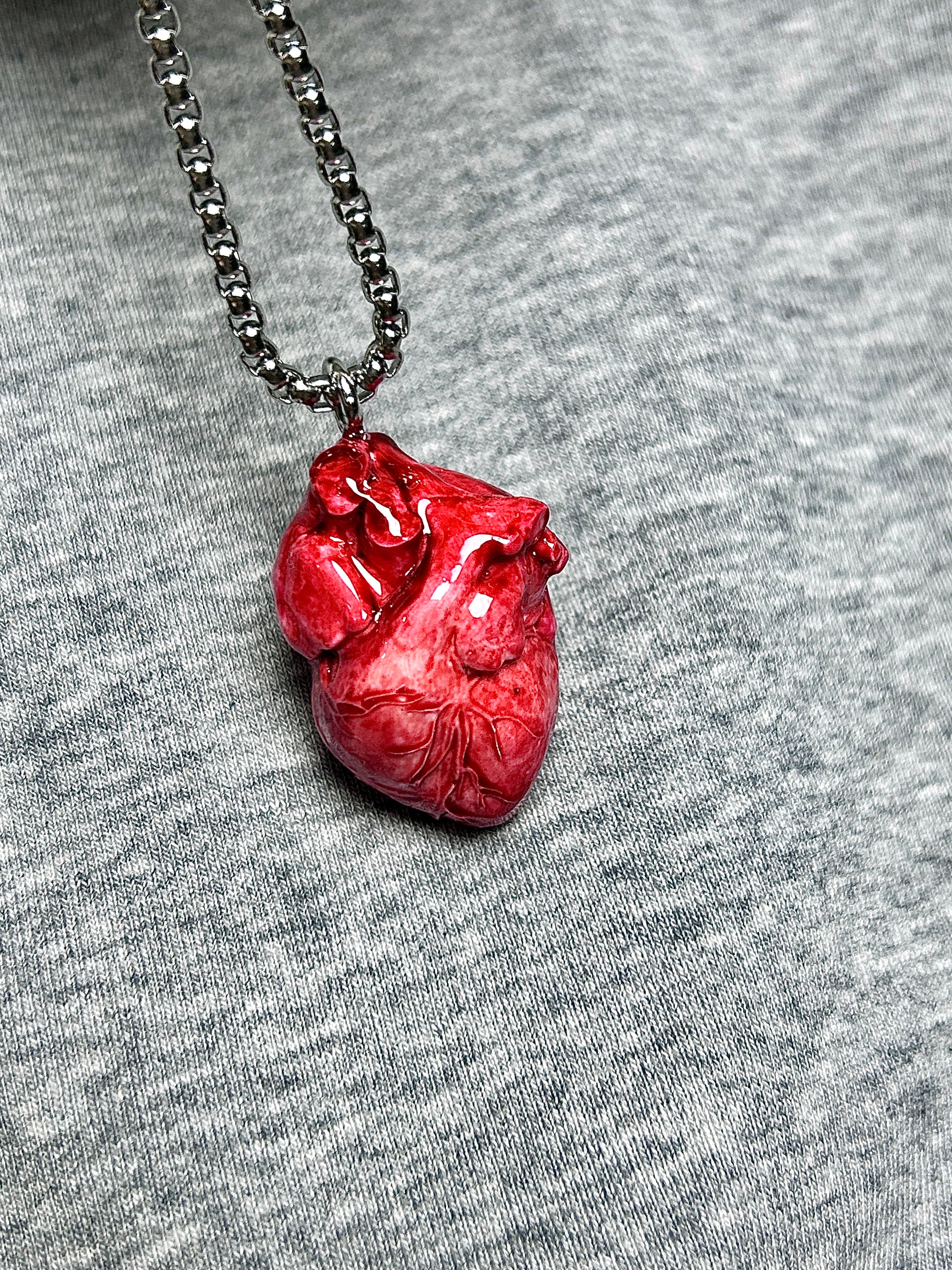 Cthulhu Eye - Beating Dark Heart Necklaces - Cthulhu Eye - Beating Dark Heart Necklaces - Vein Pulse by CRUXJEWELRY