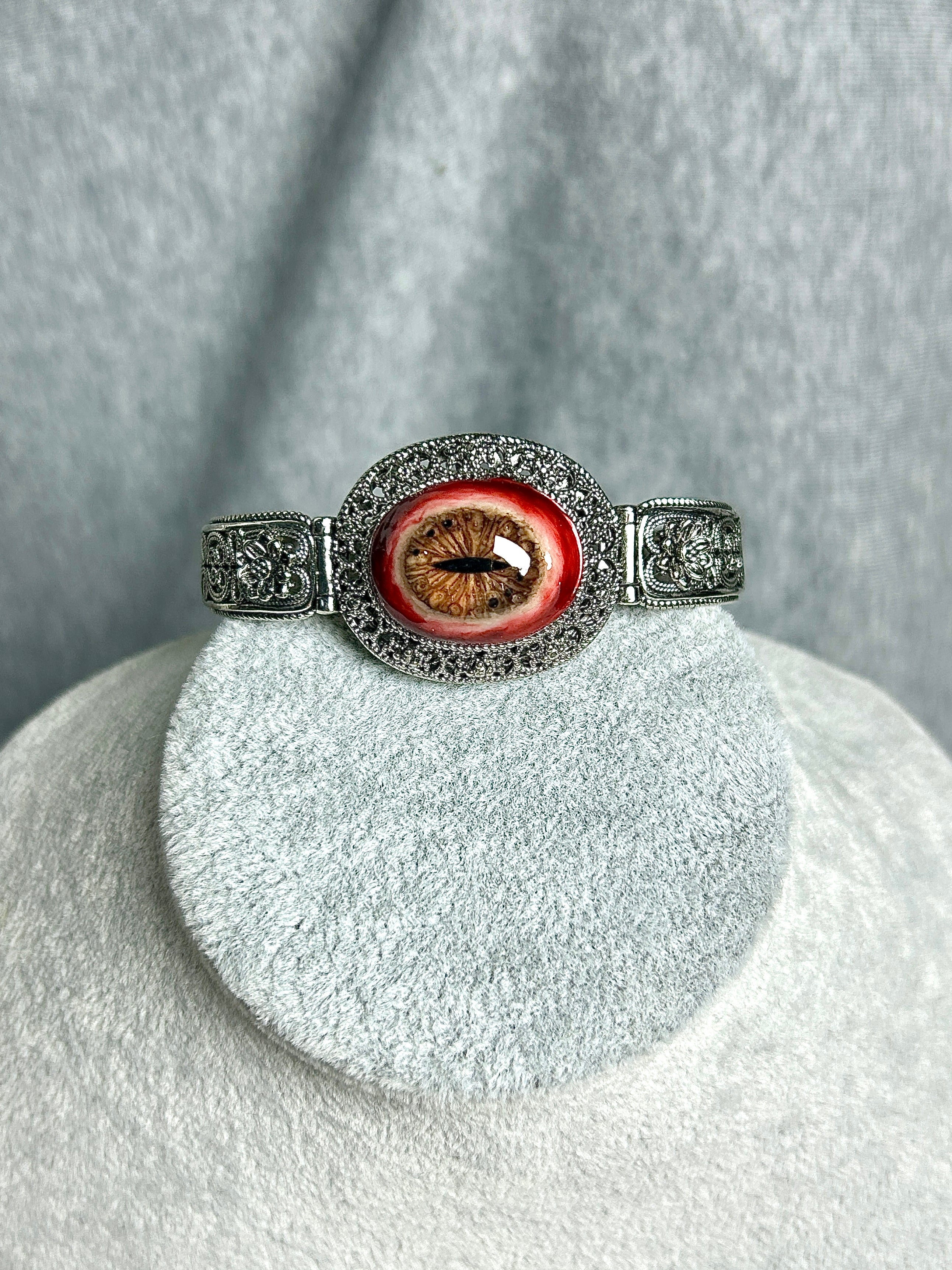 Cthulhu Eye - Abyssal Bracelet - Cthulhu Eye - Abyssal Bracelet - Ember by CRUXJEWELRY