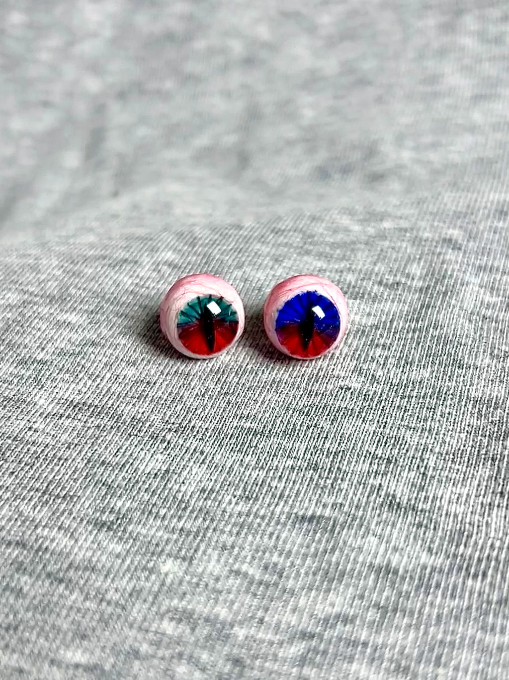 Cthulhu Eye - Blue&Green Gaze | Ear/Lip/Tongue Studs - Cthulhu Eye - Blue&Green Gaze | Ear/Lip/Tongue Studs - Blue / Flat-Back（Default） / 4mm by CRUXJEWELRY