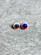 Cthulhu Eye - Blue&Green Gaze | Ear/Lip/Tongue Studs - Cthulhu Eye - Blue&Green Gaze | Ear/Lip/Tongue Studs - Blue / Flat-Back（Default） / 4mm by CRUXJEWELRY