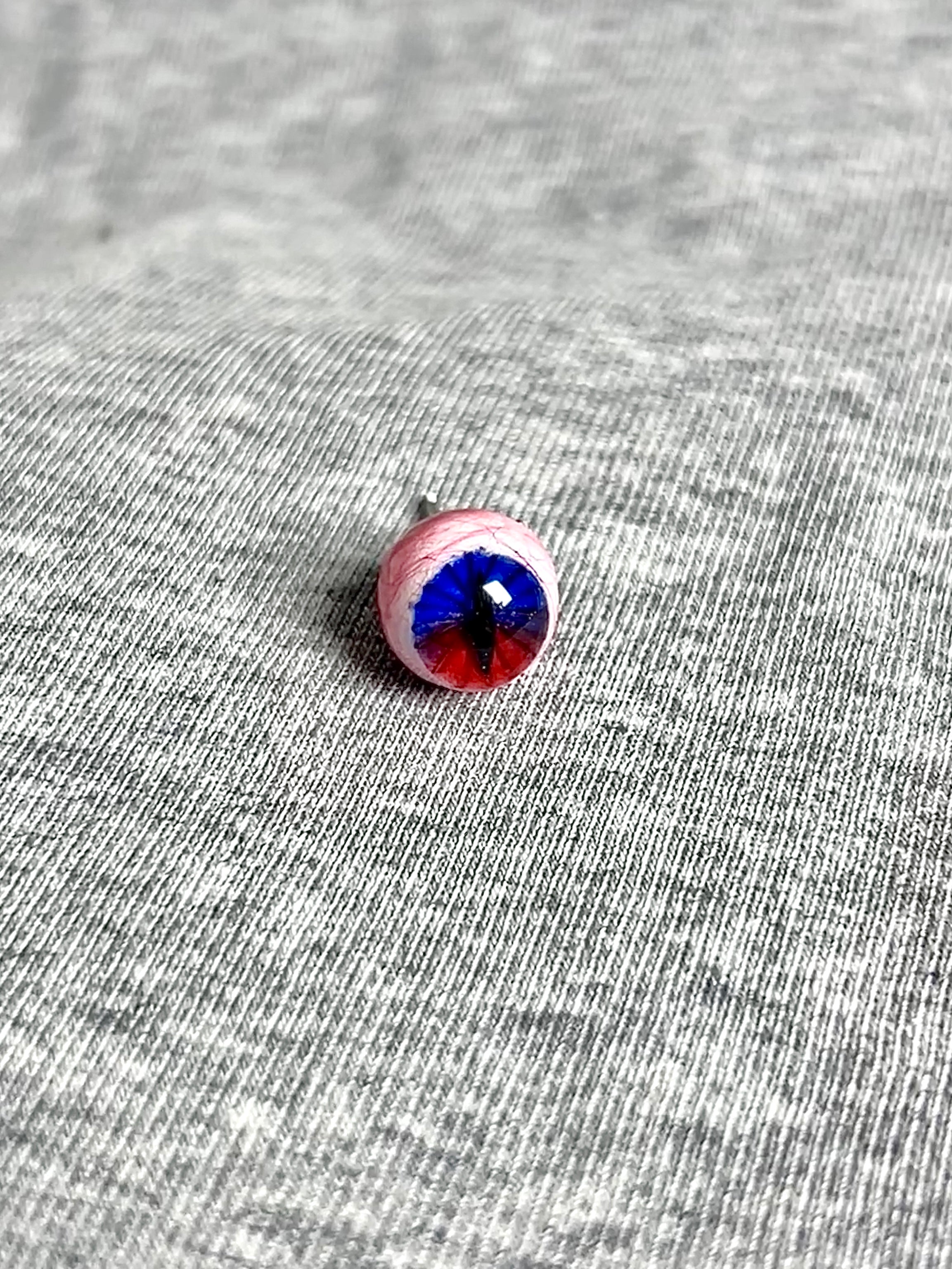 Cthulhu Eye - Blue&Green Gaze | Ear/Lip/Tongue Studs - Cthulhu Eye - Blue&Green Gaze | Ear/Lip/Tongue Studs - Blue / Flat-Back（Default） / 4mm by CRUXJEWELRY