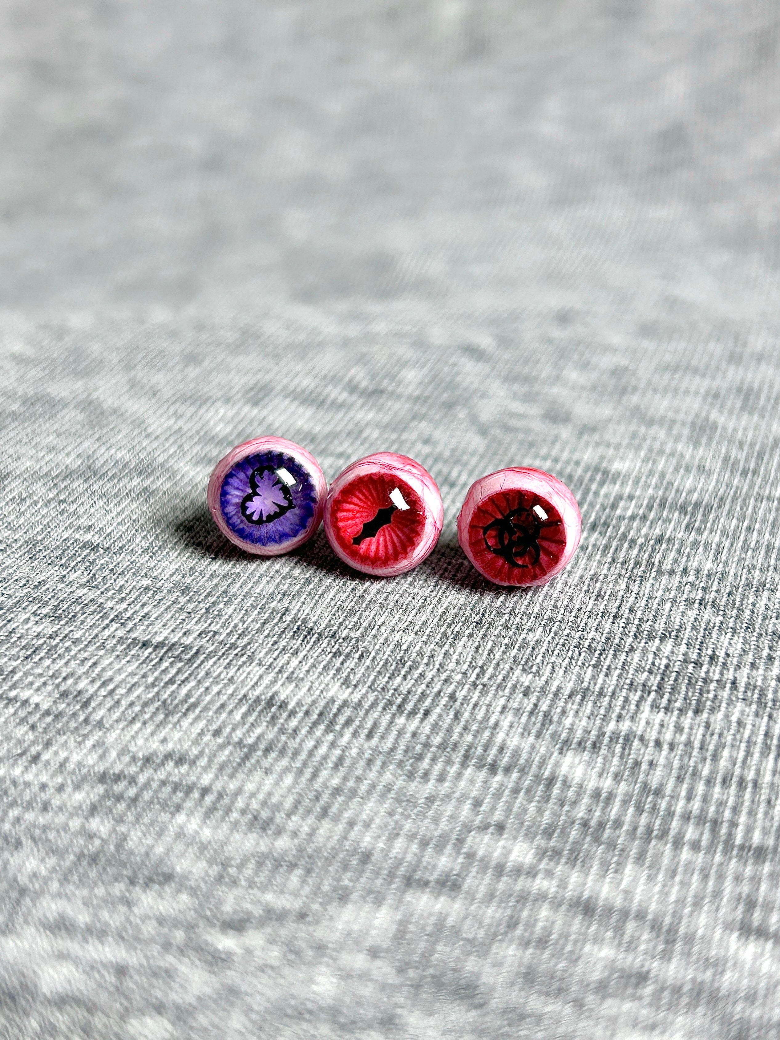 Cthulhu Eye - Viralove | Ear/Lip/Tongue Studs - Cthulhu Eye - Viralove | Ear/Lip/Tongue Studs - Virus(1PCS) / Flat-Back（Default） / 4mm by CRUXJEWELRY