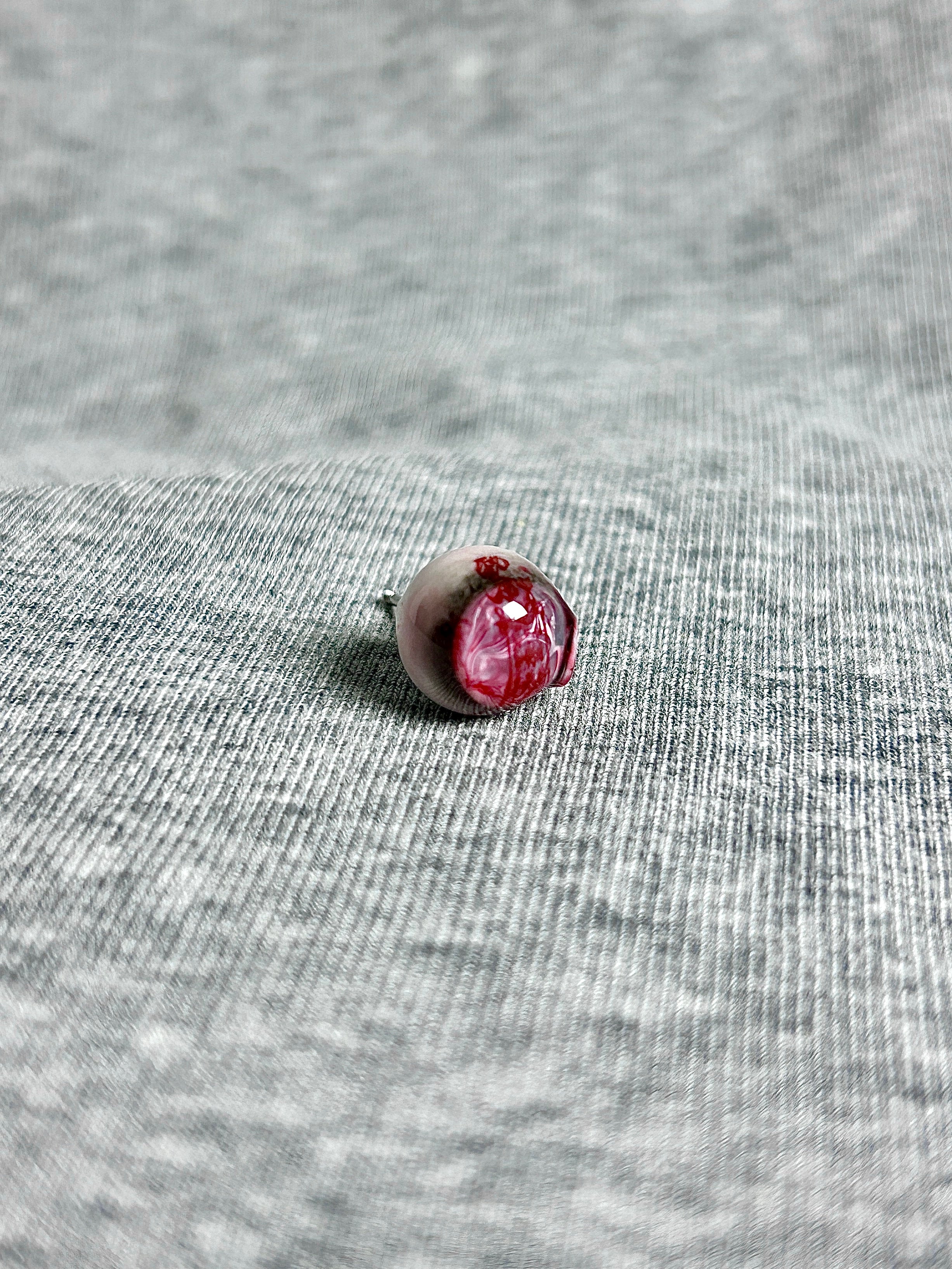 Cthulhu Eye - Zhou Amulet | Ear/Lip/Tongue Studs - Cthulhu Eye - Zhou Amulet | Ear/Lip/Tongue Studs - Script of Ascent / Flat-Back（Default） / 4mm by CRUXJEWELRY