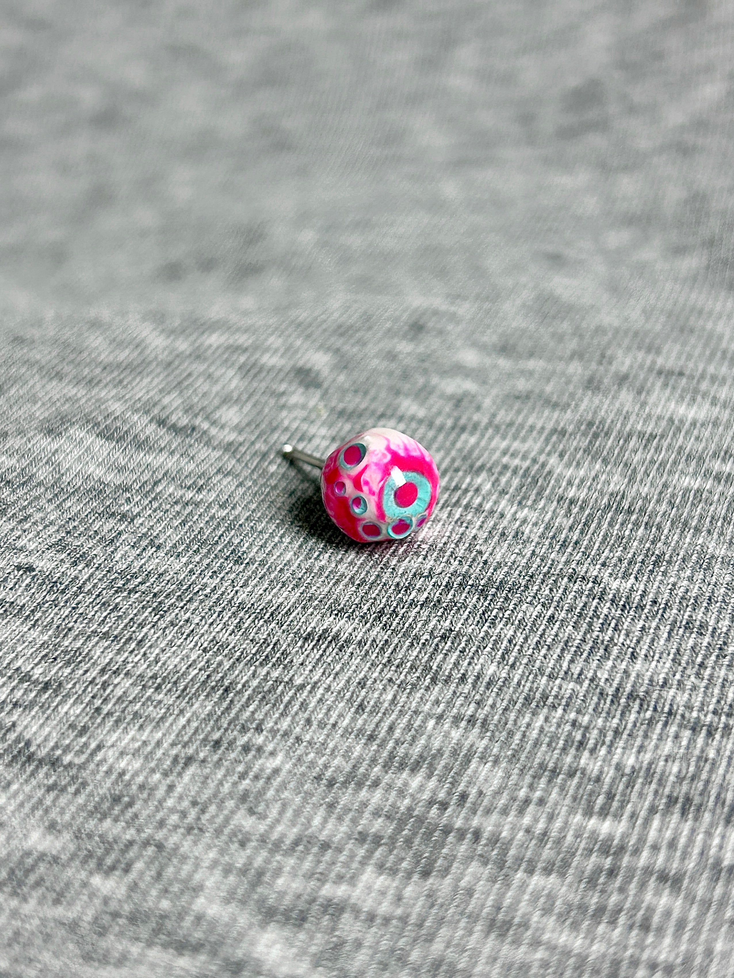 Cthulhu Eye - CandyGaze | Ear/Lip/Tongue Studs - Cthulhu Eye - CandyGaze | Ear/Lip/Tongue Studs - Prophetic Rock Candy / Flat-Back（Default） / 4mm by CRUXJEWELRY