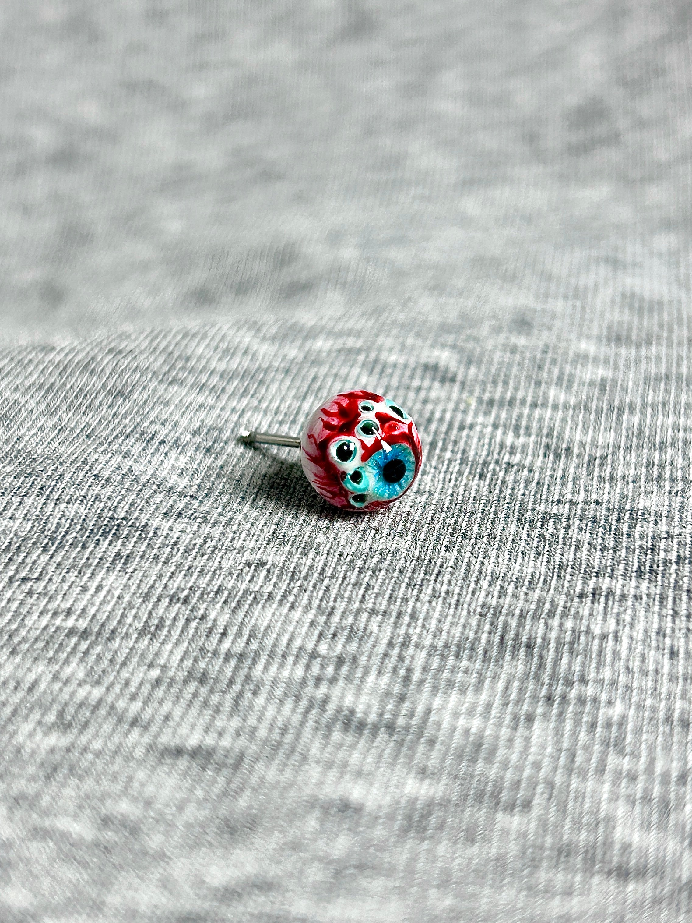 Cthulhu Eye - CandyGaze | Ear/Lip/Tongue Studs - Cthulhu Eye - CandyGaze | Ear/Lip/Tongue Studs - Forbidden Pastille / Flat-Back（Default） / 4mm by CRUXJEWELRY