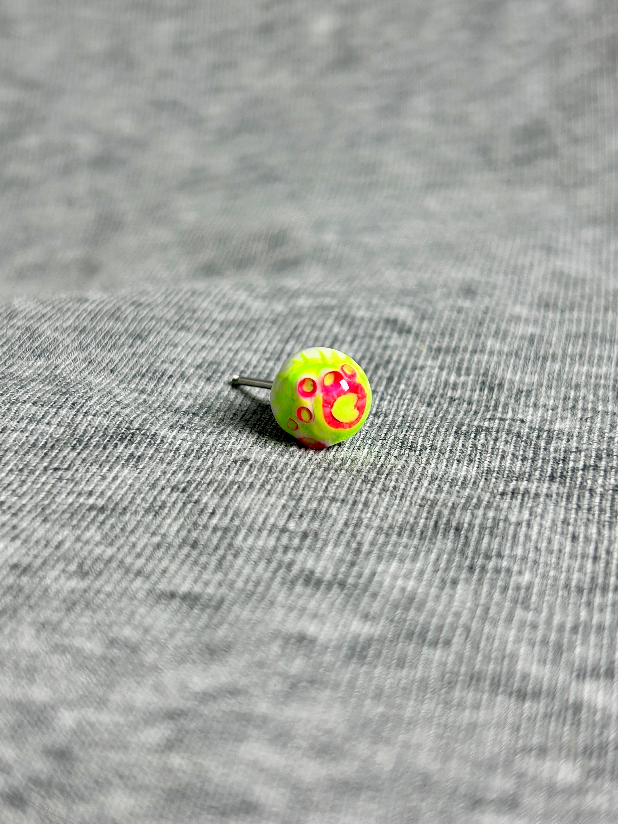 Cthulhu Eye - CandyGaze | Ear/Lip/Tongue Studs - Cthulhu Eye - CandyGaze | Ear/Lip/Tongue Studs - Halcyon Drop / Flat-Back（Default） / 4mm by CRUXJEWELRY