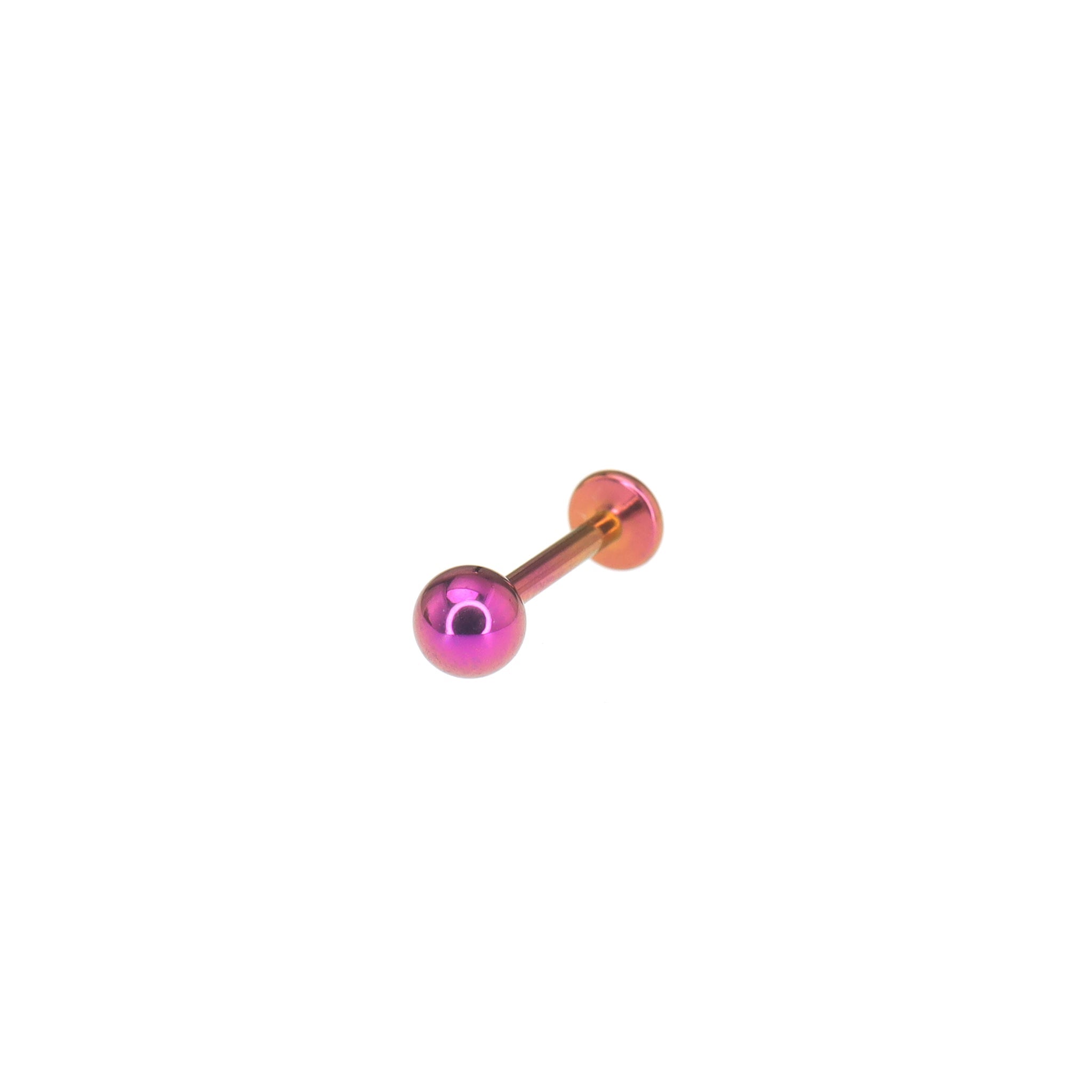 High-Polish Internally Threaded Titanium Studs - High-Polish Internally Threaded Titanium Studs - Pink / 6mm by CRUXJEWELRY