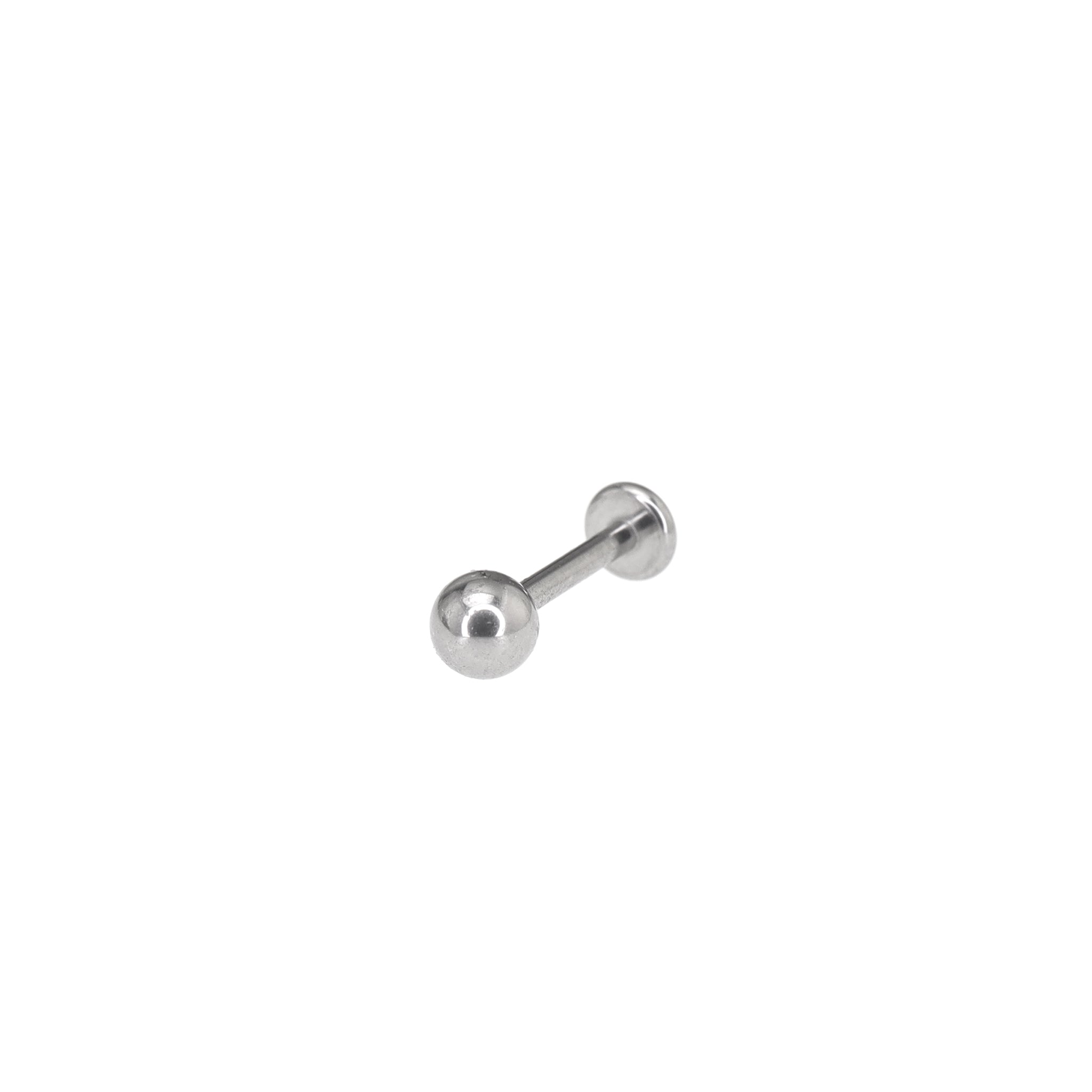 18G Basic Internally Threaded Titanium Labret Stud - 18G Basic Internally Threaded Titanium Labret Stud - 3mm / 6mm by CRUXJEWELRY