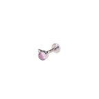 Mini CZ Cat Internally Threaded Titanium Studs - Mini CZ Cat Internally Threaded Titanium Studs - Pink / 5mm by CRUXJEWELRY