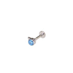 Mini CZ Cat Internally Threaded Titanium Studs - Mini CZ Cat Internally Threaded Titanium Studs - Blue / 5mm by CRUXJEWELRY