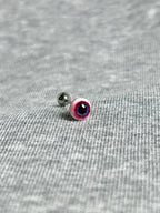 Cthulhu Eye - Bloody Mary‘s Pact | Ear/Lip/Tongue Studs - Cthulhu Eye - Bloody Mary‘s Pact | Ear/Lip/Tongue Studs - Candlelight Omen / Flat-Back（Default） / 4mm by CRUXJEWELRY