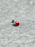 Cthulhu Eye - Bloody Mary‘s Pact | Ear/Lip/Tongue Studs - Cthulhu Eye - Bloody Mary‘s Pact | Ear/Lip/Tongue Studs - Mirror‘s Visage / Flat-Back（Default） / 4mm by CRUXJEWELRY