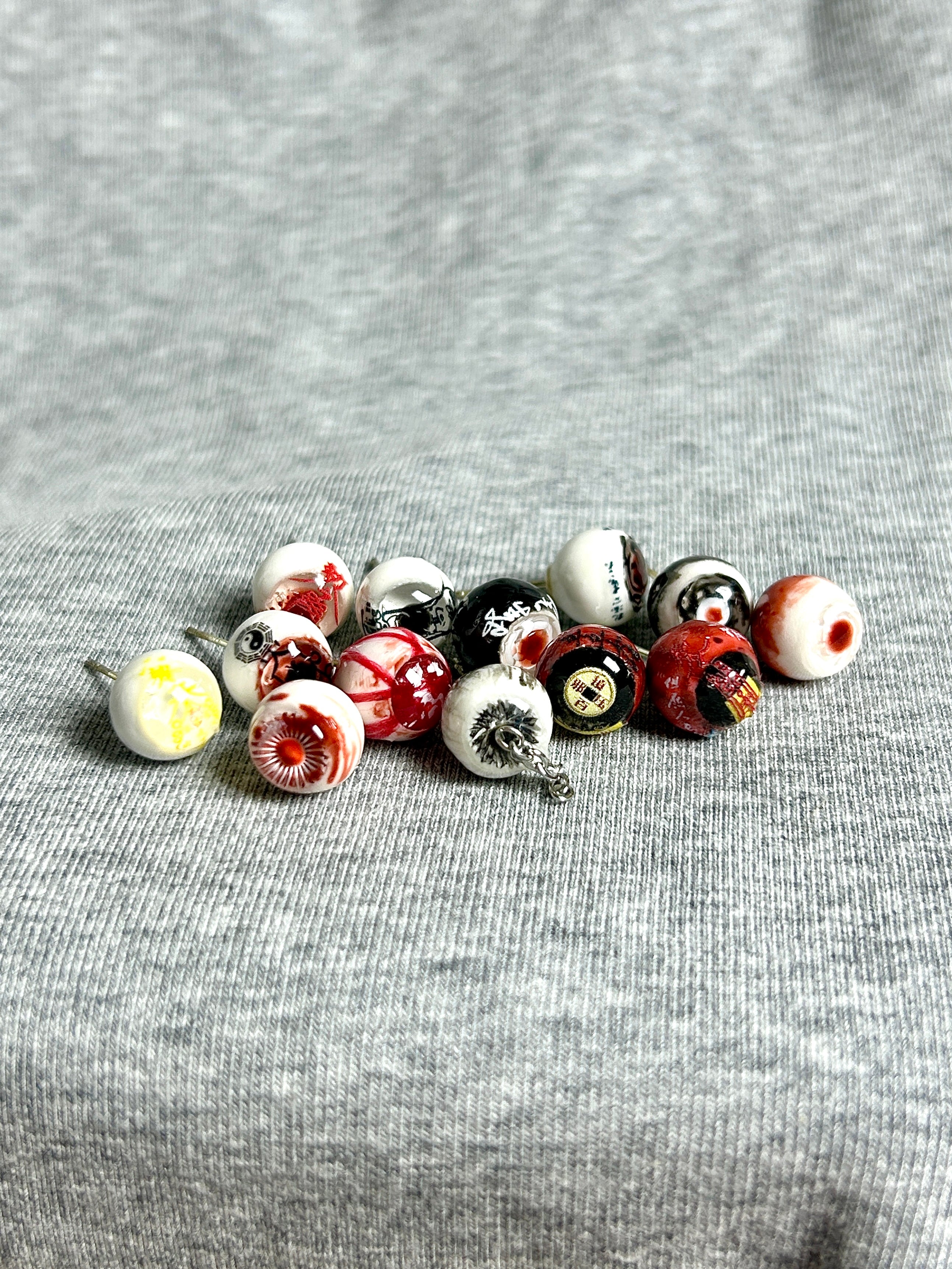 Cthulhu Eye - Mystic Glyph Series | Ear/Lip/Tongue Studs - Cthulhu Eye - Mystic Glyph Series | Ear/Lip/Tongue Studs - Fortune / Flat-Back（Default） / 4mm by CRUXJEWELRY