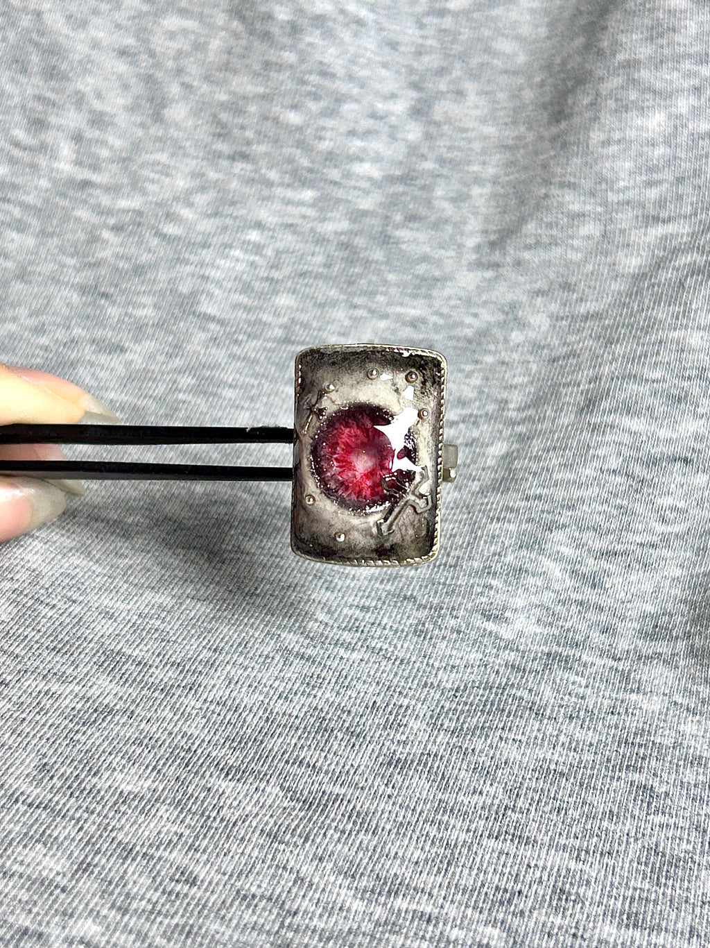 Cthulhu Eye - Carmine Statement Ring - Cthulhu Eye - Carmine Statement Ring - Ember by CRUXJEWELRY