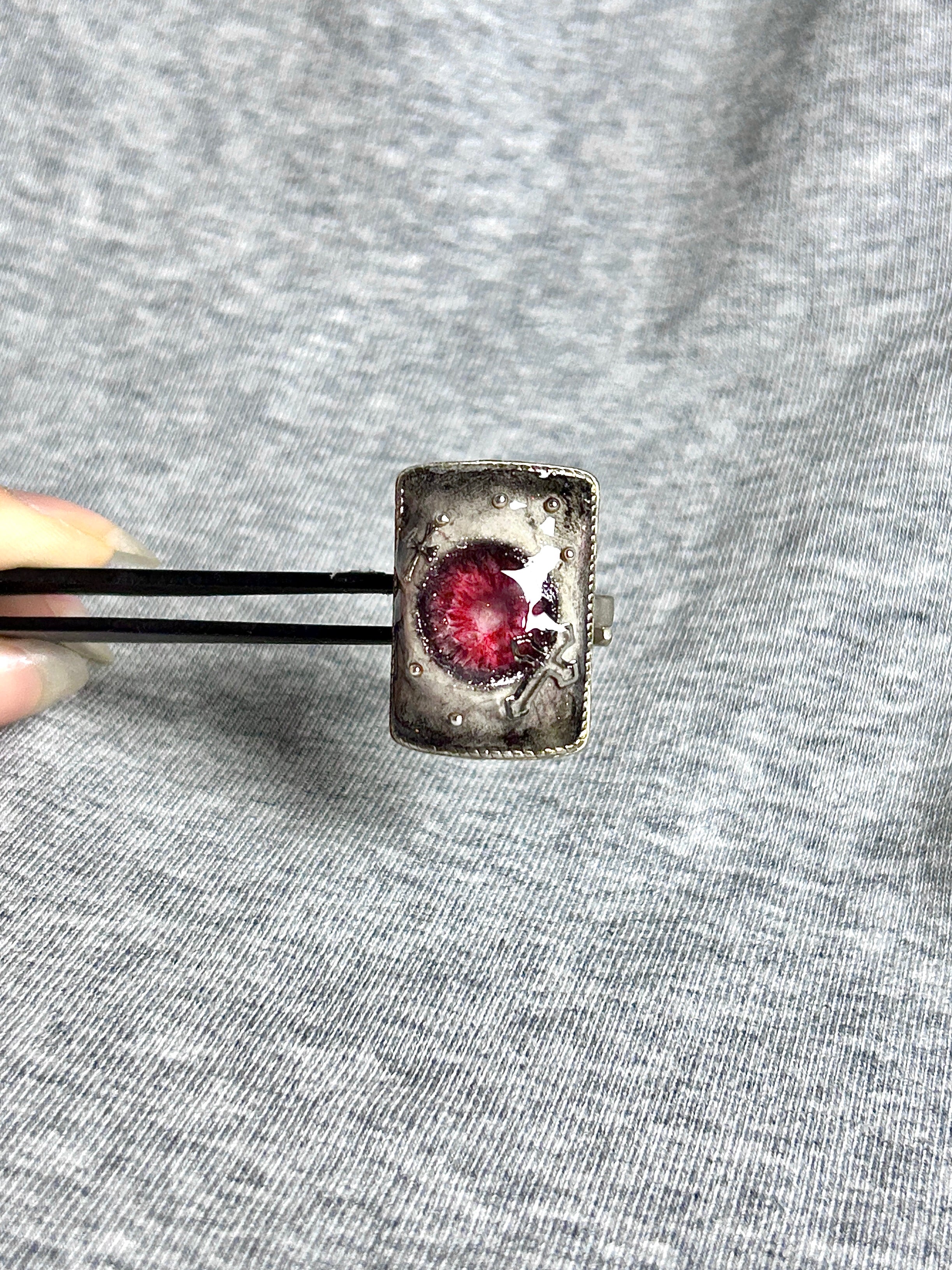Cthulhu Eye - Carmine Statement Ring - Cthulhu Eye - Carmine Statement Ring - Ember by CRUXJEWELRY