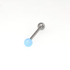 Basic Opal stainless steel Barbell Stud - Basic Opal stainless steel Barbell Stud - Sky Blue / 5mm / 8mm by CRUXJEWELRY