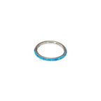 Titanium Opal Segment Ring - Titanium Opal Segment Ring - blue / 8mm by CRUXJEWELRY