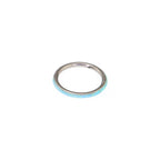 Titanium Opal Segment Ring - Titanium Opal Segment Ring - sky-blue / 8mm by CRUXJEWELRY