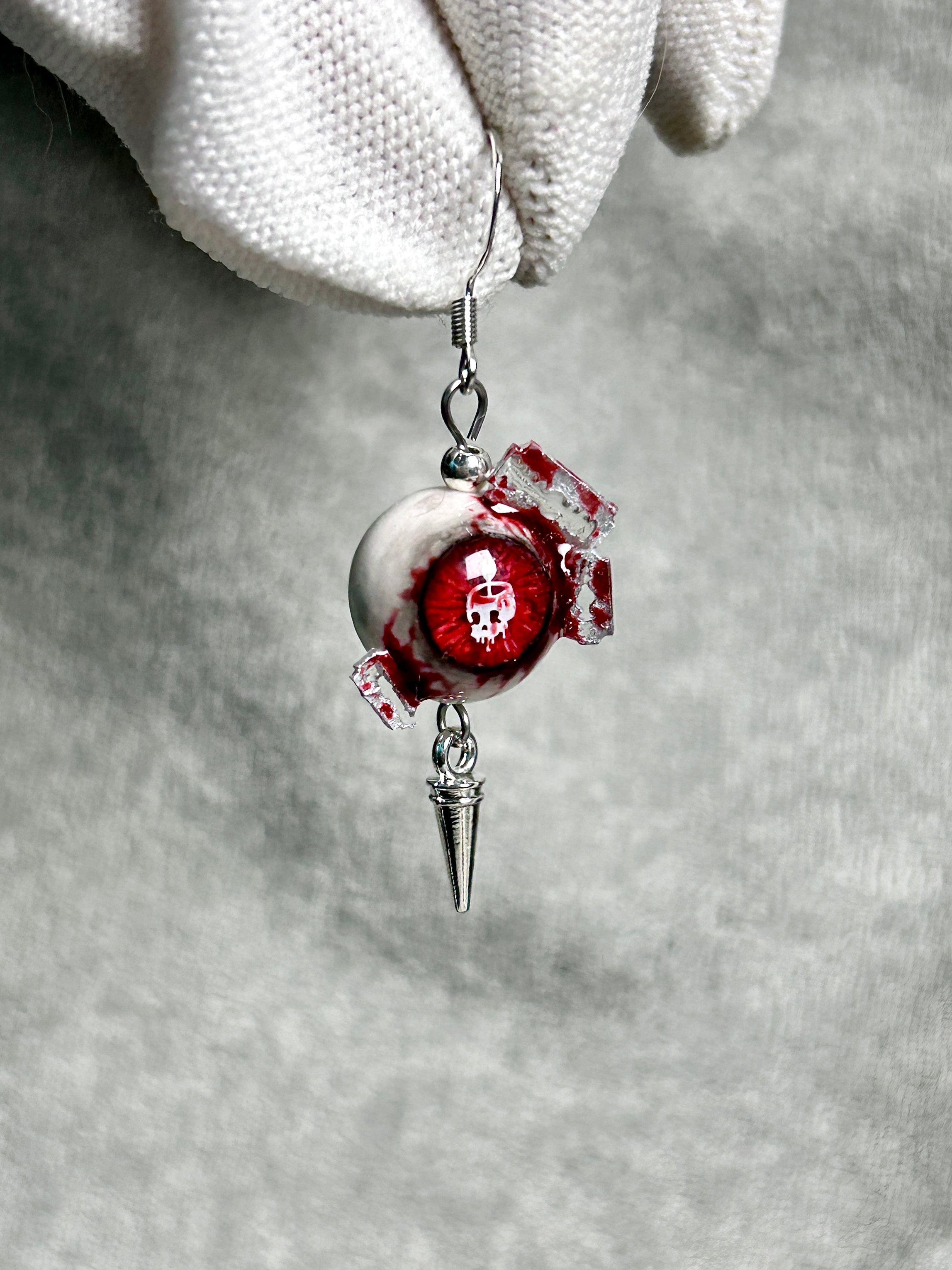 Cthulhu Eye - Devourer’s Bite: Eat-Me Earrings - Cthulhu Eye - Devourer’s Bite: Eat-Me Earrings - Poison Fork by CRUXJEWELRY