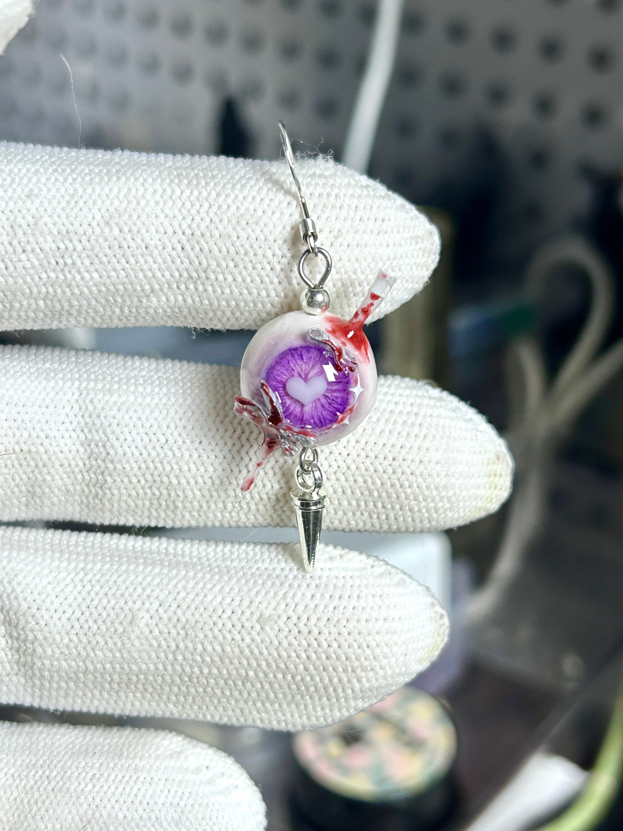 Cthulhu Eye - Devourer’s Bite: Eat-Me Earrings - Cthulhu Eye - Devourer’s Bite: Eat-Me Earrings - Knife Nibble by CRUXJEWELRY