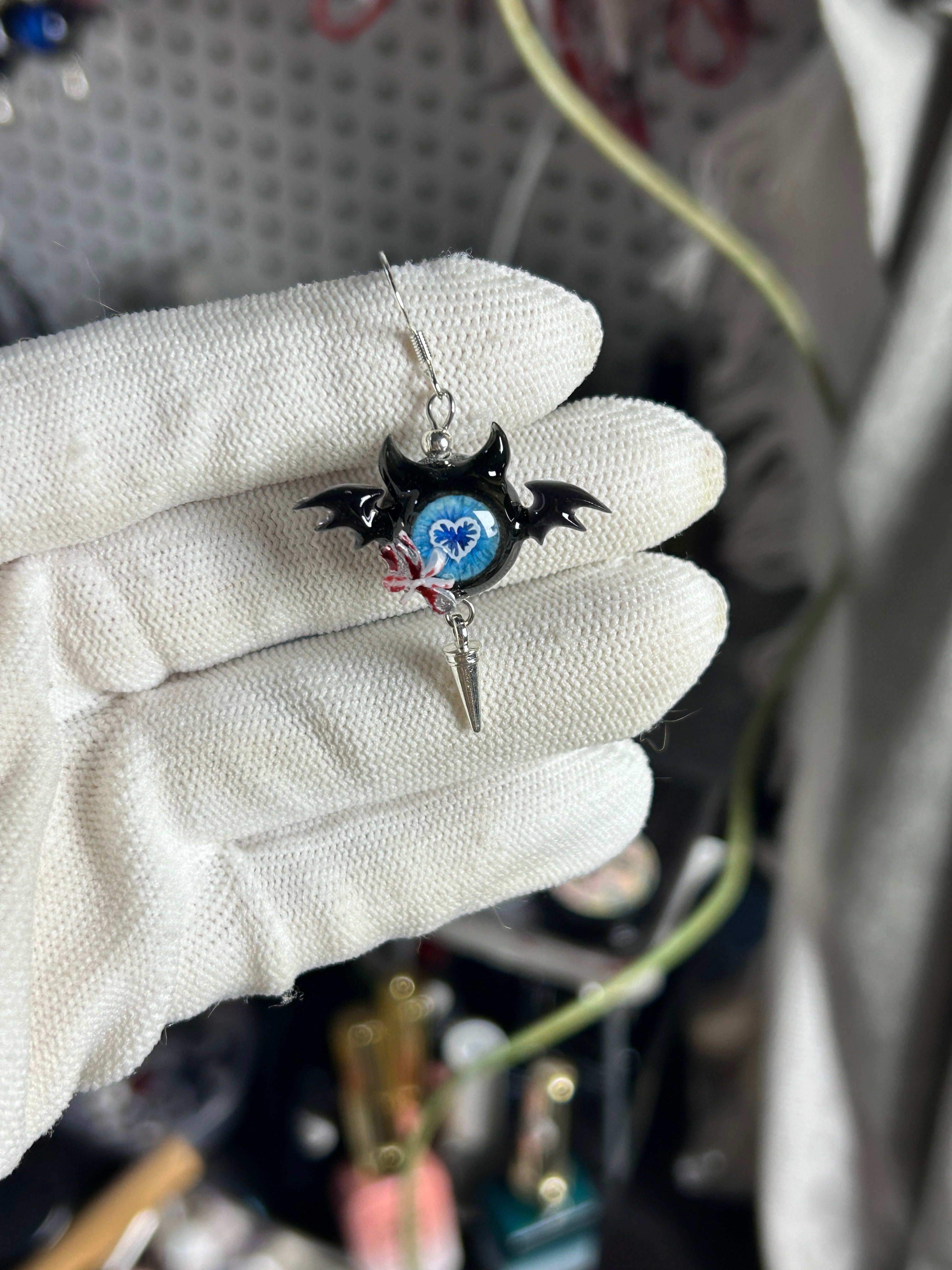 Cthulhu Eye - Dark Temptress: Succubus Earrings - Cthulhu Eye - Dark Temptress: Succubus Earrings - Moonlit Temptress by CRUXJEWELRY