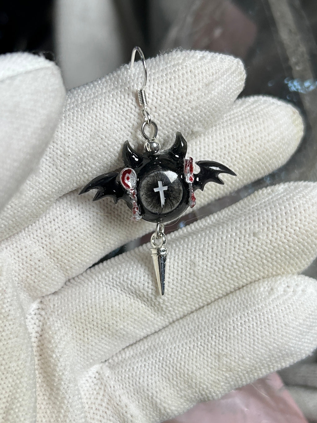 Cthulhu Eye - Dark Temptress: Succubus Earrings - Cthulhu Eye - Dark Temptress: Succubus Earrings - Rune-Kissed Succubus by CRUXJEWELRY