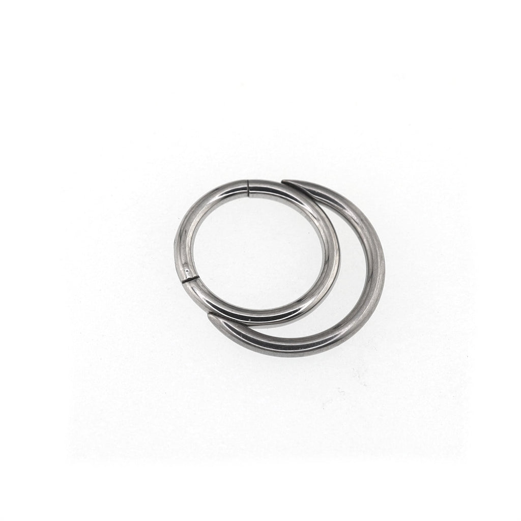 16G Moon stainless steel Segment Hoop - 16G Moon stainless steel Segment Hoop - Default Title by CRUXJEWELRY