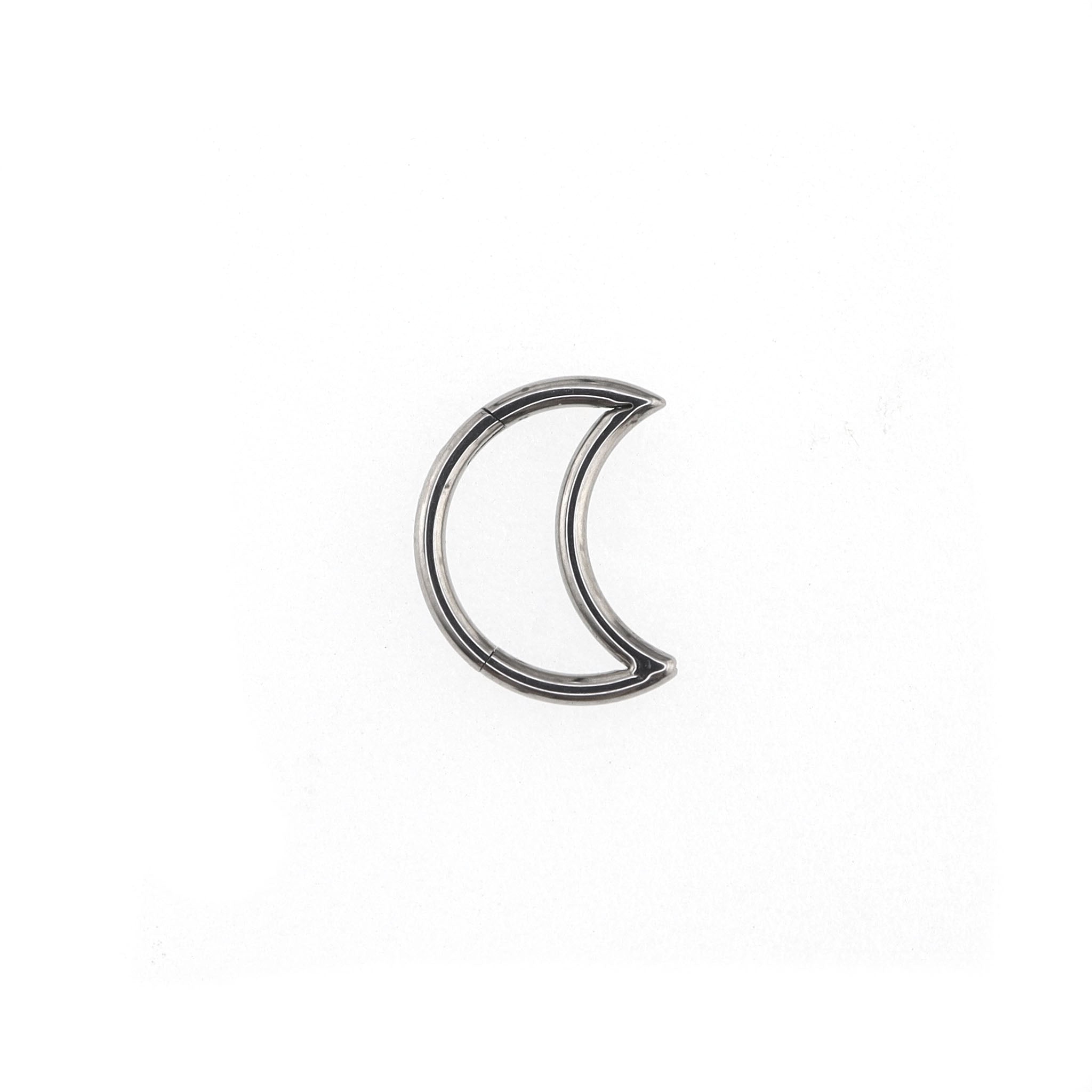 Moon Stainless Steel Segment Hoop - Moon Stainless Steel Segment Hoop - Default Title by CRUXJEWELRY