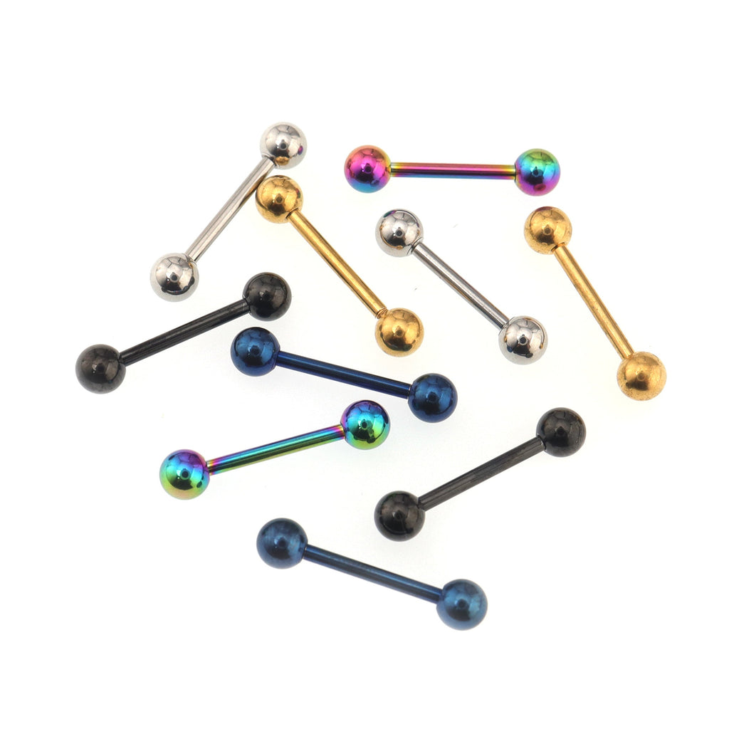5/10PCS Classic Stainless Steel Barbel Set - 5/10PCS Classic Stainless Steel Barbel Set - 5PCS / 5mm by CRUXJEWELRY