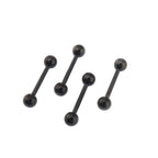 4PCS Stainless Steel Basic Barbell Set - 4PCS Stainless Steel Basic Barbell Set - 4xBlack / 12mm by CRUXJEWELRY