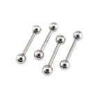 4PCS Stainless Steel Basic Barbell Set - 4PCS Stainless Steel Basic Barbell Set - 4xWhite / 12mm by CRUXJEWELRY