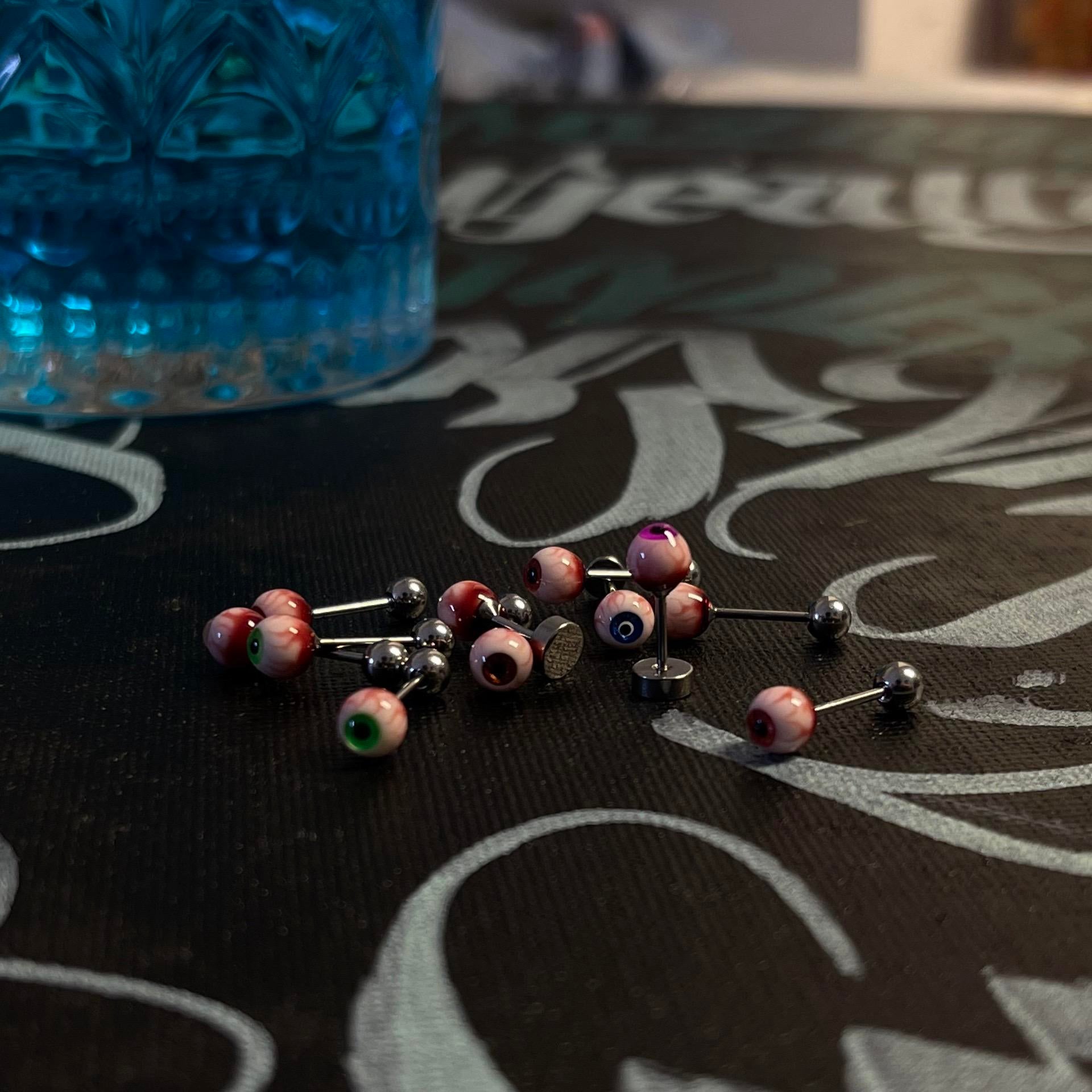 Cthulhu Eye - Luminous Titanium Eyeball | Ear/Tongue/Lip Studs