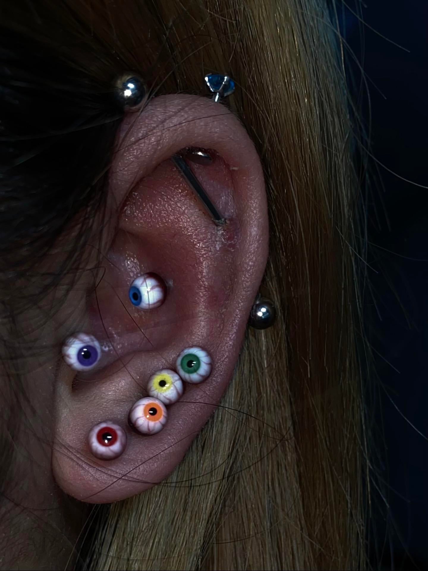 Cthulhu Eye - Basic Solid Iris Eyeball | Ear/Tongue/Lip Studs