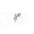 20G CZ Mini Fishbone Ear Studs - 20G CZ Mini Fishbone Ear Studs - Single by CRUXJEWELRY