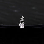 20G CZ Mini Fishbone Ear Studs - 20G CZ Mini Fishbone Ear Studs - Single by CRUXJEWELRY