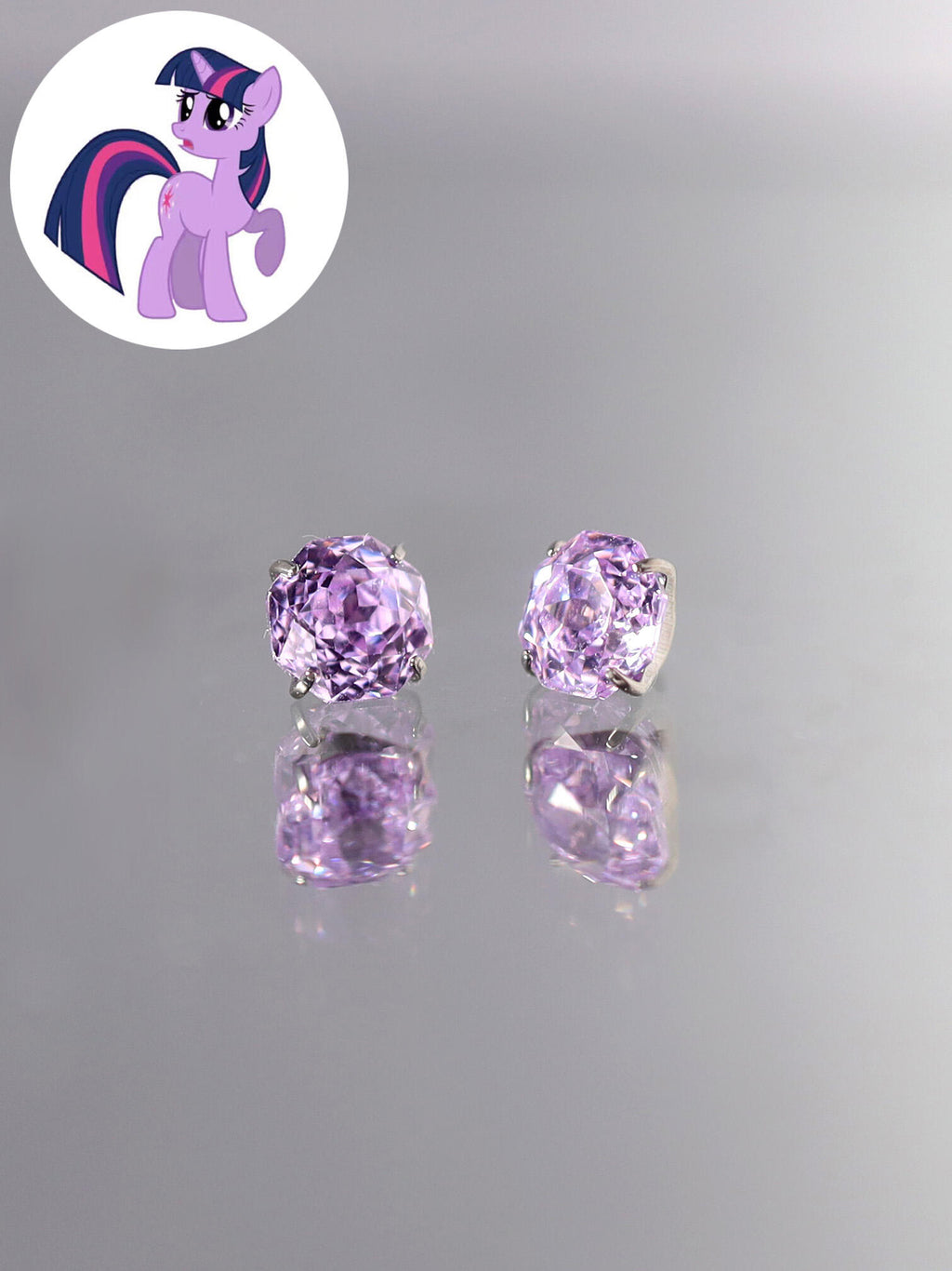 MLP Titanium Zircon Crystal Labret Stud –  Fantasy Piercing Jewelry
