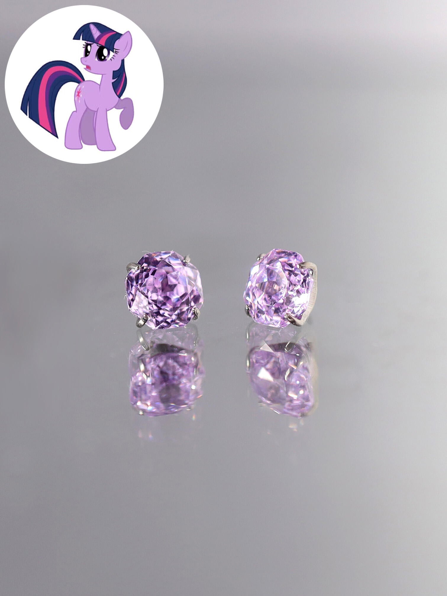 MLP Titanium Zircon Crystal Labret Stud –  Fantasy Piercing Jewelry