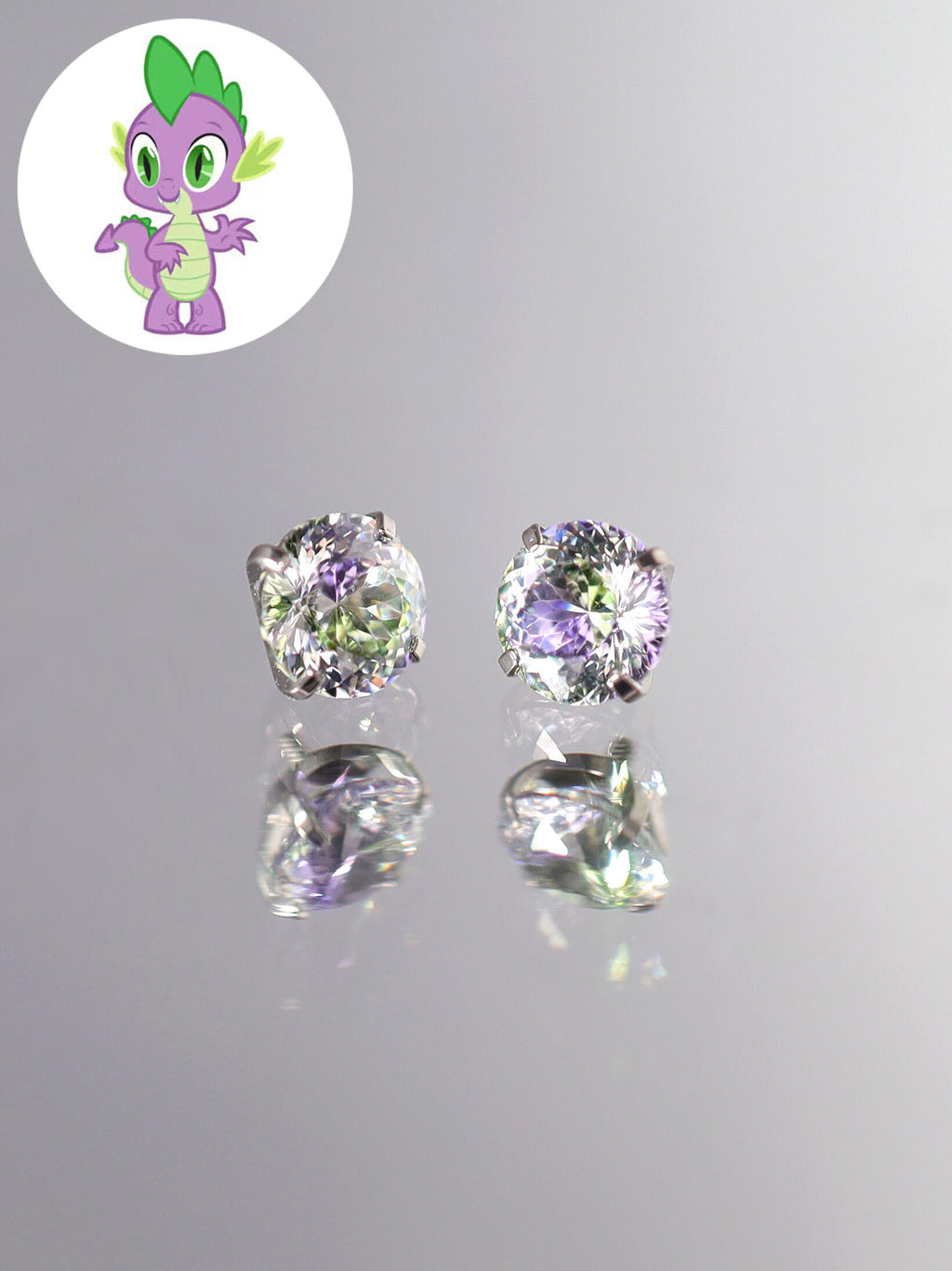 MLP Titanium Zircon Crystal Labret Stud –  Fantasy Piercing Jewelry