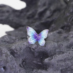 Butterfly Floral Whisper | Ethereal Dreamy Ear Studs & Cartilage Earrings - Butterfly Floral Whisper | Ethereal Dreamy Ear Studs & Cartilage Earrings - Purple Butterfly by CRUXJEWELRY