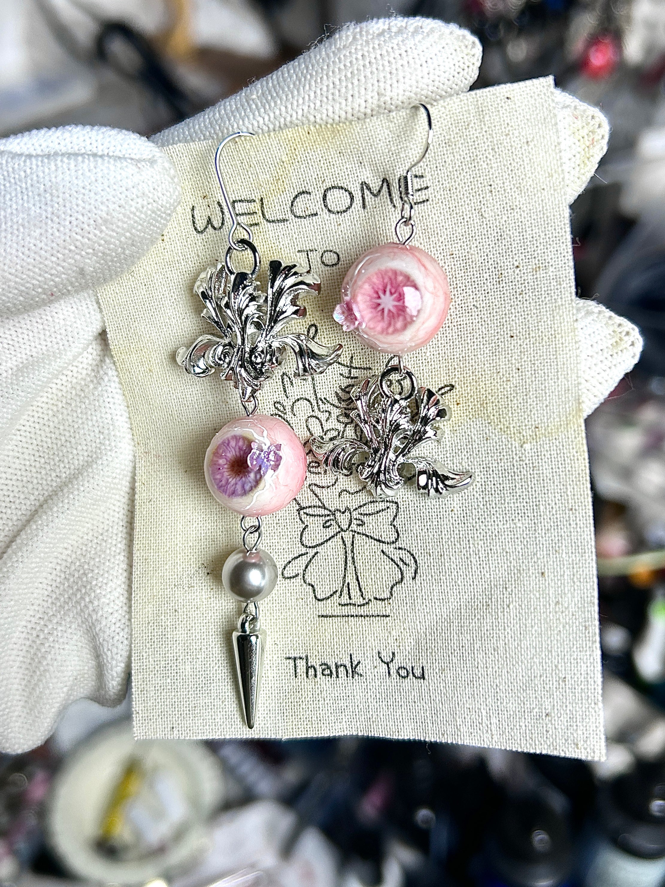 Cthulhu Eye - Iris Earrings - Cthulhu Eye - Iris Earrings - Purple Eye by CRUXJEWELRY