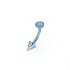 Rainbow Opal Spike Titanium Rook Jewelry - Rainbow Opal Spike Titanium Rook Jewelry - sky-blue-1 / 6mm by CRUXJEWELRY