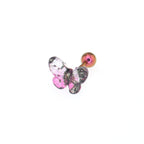 Translucent Gradient Butterfly Titanium Ear Studs - Translucent Gradient Butterfly Titanium Ear Studs - Pink / Single by CRUXJEWELRY