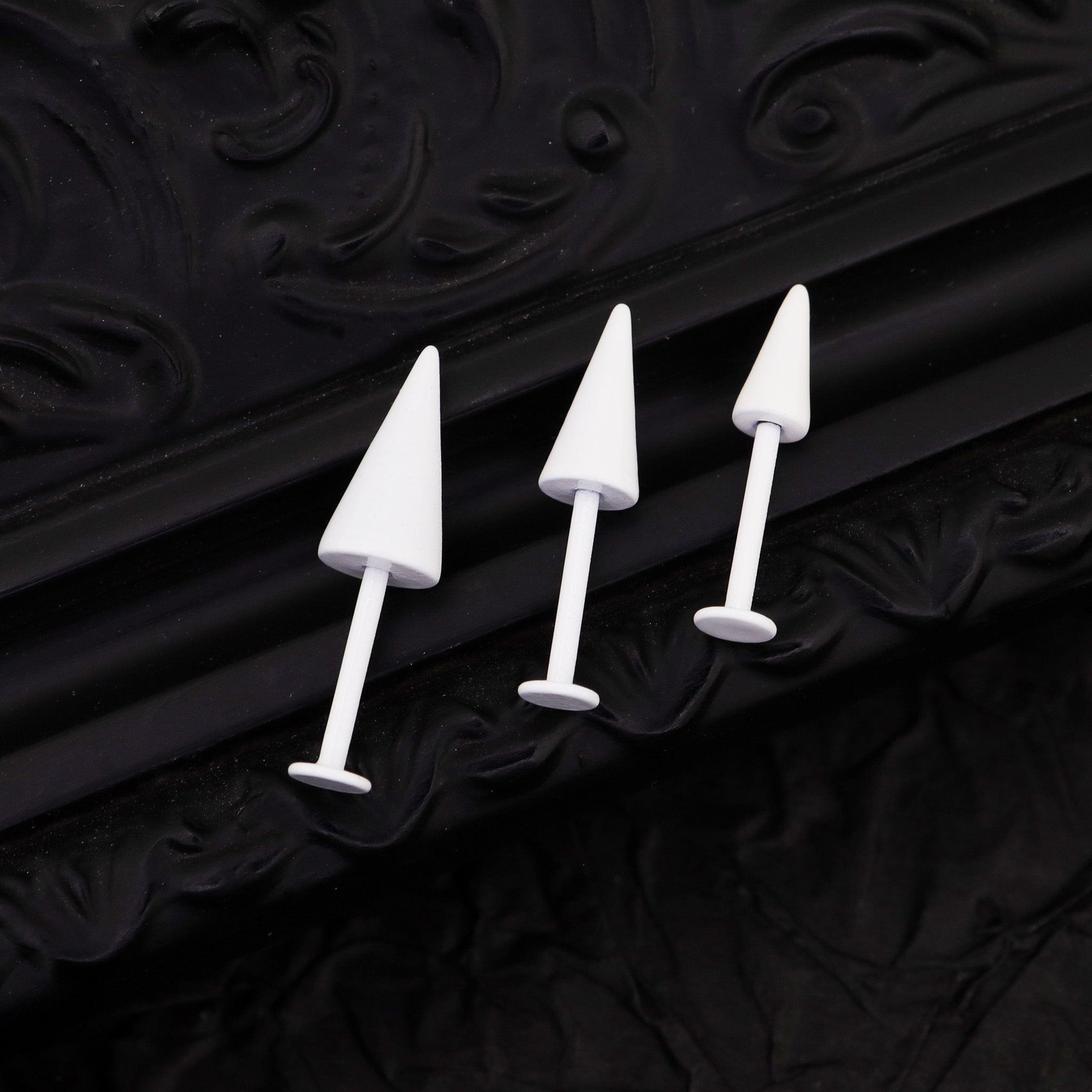 Spike Externally Threaded Stainless Steel Ear Studs - Spike Externally Threaded Stainless Steel Ear Studs - 6mm by CRUXJEWELRY