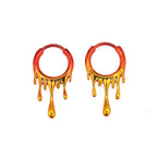 Lava Flow Gradient Stainless Steel Earrings - Lava Flow Gradient Stainless Steel Earrings - Orange-Yellow Gradient by CRUXJEWELRY