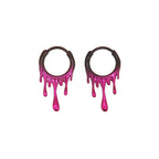 Lava Flow Gradient Stainless Steel Earrings - Lava Flow Gradient Stainless Steel Earrings - Black-Pink Gradient by CRUXJEWELRY