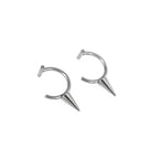 Studded Spike Stainless steel Fake Lip Ring - Studded Spike Stainless steel Fake Lip Ring - Sliver / Set / 8mm by CRUXJEWELRY